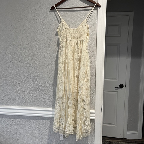 Cupshe women’s Cream Lace Spaghetti Strap swim coverup Dress XS NWT - Picture 3 of 6